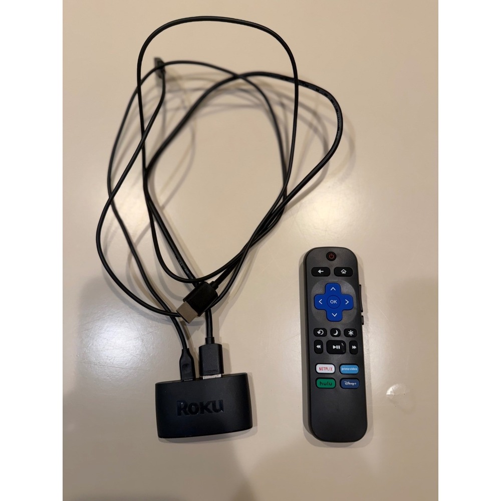 Roku Express HD Streaming Media Player with Remote and Cables Black